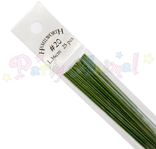 Hamilworth Florist Wire and Sugarcraft Wire - Green 20 Gauge