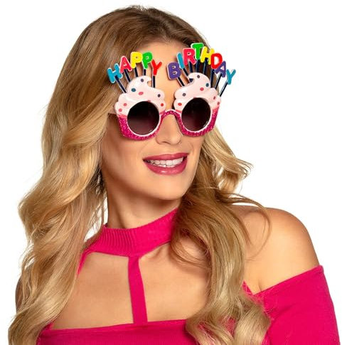 Boland - Occhiali da festa per adulti, in plastica, occhiali divertenti, senza prescrizione, occhiali da sole, festa di cattivo gusto, festa motto, carnevale