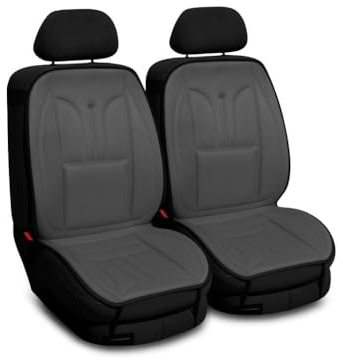 Saferide Autositzbezüge Universal Sitzauflage Autositzmatte Auto Sitzbezüge kompatibel mit Subaru Impreza Polyester Autoschonbezüge Grau Vorne 1+1