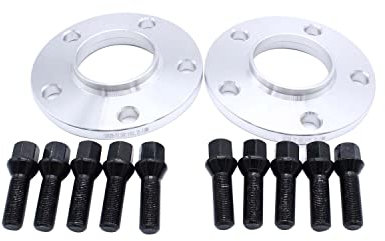 TAKPART 2 Stück 12mm Spurverbreiterung Distanzscheiben Set Ø72.5 5x120mm mit 10 Stück Radschrauben M14x1.5