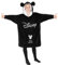 Disney Felpa Oversize Bambina Ragazza con Cappuccio Mickey Minnie Stitch (Nero)
