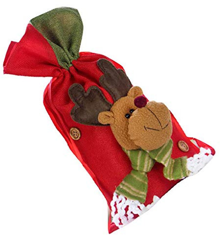 Weihnachten Große Geschenkt Taschen Kordelzug 3D Santa Claus Schneemann Candy Pouch Kinder Weihnachten Dekoration Neues Jahr Rentier Sack Tasche