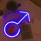 OOWOKS Männlich und Weiblich Geschlecht Logo Neonlicht Schild Neonlicht WC Restroom Dual Color LED Barlicht Neonlampe Lichtwerbung Neon Sign Blau & Rot Deko Licht für Kinder,Blau ist männlich