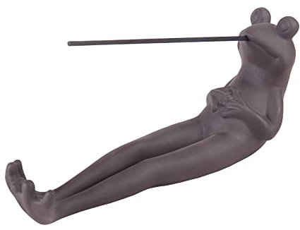 WEWAYSMILE Porte-encens en céramique en forme de grenouille, pour aromatique, yoga, méditation, décoration d'intérieur