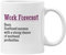 Plumfoolery Work Forecast Mug Funny Gift for Colleague Office Banter, Sarcasm (White)