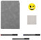 Dry Erase Notebook, 24 x 16,5 cm Wiederverwendbares Trocken Abwischbares Whiteboard-Notizbuch Löschbares Notizbuch für Geschäft Zuhause Büro (Grau)