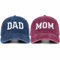 SaryHome Mutter- und Papa-Hüte für neue Eltern, Geschenke für Paare, bestickte, verstellbare Baseballkappen, Geschenk für neue Mutter, Papa, 01. Red Mom & Blue Dad-1, Einheitsgr��e