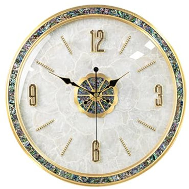 Ergocar Natürliche Muscheln Wanduhr, Kreative Stille Und Zickfreie Wanduhr, Geeignet Für Die Dekoration Von Wohnzimmern, Eingangshallen, Schlafzimmern Und Konferenzräumen