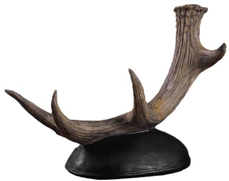 Porte-bouteilles de vin en bois de cerf en résine - Décoration élégante en bois de cerf - Porte-bouteille pour table, étagère, maison