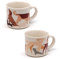 Vision4ever Set of 2 Porcelain Espresso Cups Barks Dog Ideal for Hot Beverages, Dishwasher Safe and Microwave