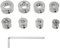 Alriedy 8PCS Tiefenanschlagringe Set,3/4/5/6/7/8/9/10mm,Bohrtiefenbegrenzer,Tiefenanschlag für Bohrer,bohrhilfe für Präzise Tiefenstopp, mit Sechskantschlüssel