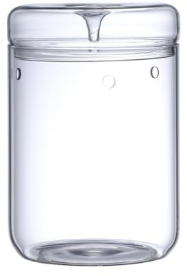 Mikro-Landschaftsglasterrarium mit Tausammeldeckel, Bonsai-Vase Aus Glas, Mikroskopische Landschaft, Ökologische Flasche L