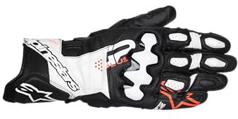 Alpinestars Gp Plus R V3 Motorrad Handschuhe, schwarz/weiß/neon-rot, L