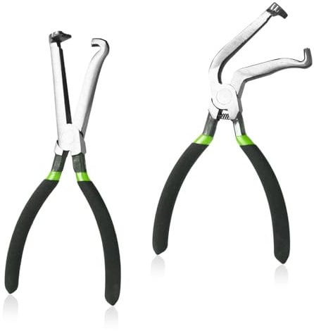 Lyreh2pcs Electrical Disconnect Pliers, Anti-Slip Handle Automotive Electrical Connector Pliers Set Carbon Steel Spark Plug Pulling Tool for Auto Car Repair