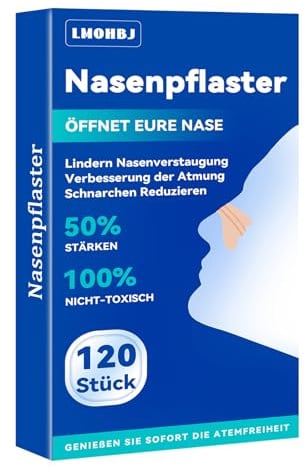 120 Stück Nasenpflaster Schnarchen, Nose Strips Nasal Strips Verbesserter Typ Nasenpflaster Besser Atmen Gut Anti-Schnarchen, Nicht Schnarchende Pflaster Verbessern die Atmung (Braun)