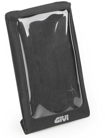 GIVI Easyth Universal-Motorrad-Telefon- und Dokumentenhalter mit Touchscreen für Easy-T Tanktaschen – Schwarz