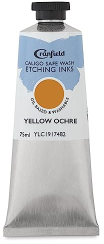 CALIGO Cranfield, Safe Wash Etching Ink, 75ml Tube, Yellow Ochre, YLCN91782