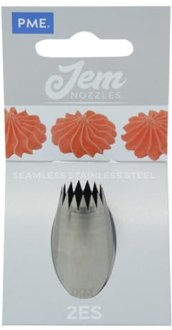 JEM NZ2ES Boquilla de Estrella Mediana Fina n.º 2ES, Plateado