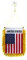 AZ FLAG - Fanion Etats-Unis Pour Décoration Voiture Avec Ventouse et Franges Dorées - Mini Drapeau Américain - Usa - 13x10 cm
