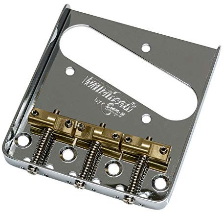 Wilkinson WTB Telecaster Compatible Vintage Bridge with Brass Saddles - Chrome