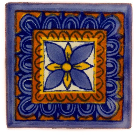 Tumia LAC Mexikanischen Handgemachten Talavera, 5cm Fliesen - Eine Packung von 10