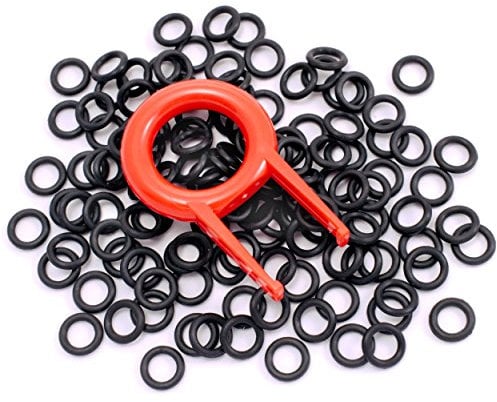 120 x Noise Dampener / O-Rings / amortisseurs de bruit avec anneaux inclus. Extracteur de touches pour Cherry MX, Corsair MX et Kailh MX. Claviers, couleur: NOIRE, dureté : DUR (Shore 70A)