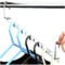 H&S Metal Space-Saving Hangers (Pack of 6) – Magic Coat Hanger for Wardrobes – Vertical Clothes Organiser to Reduce Space