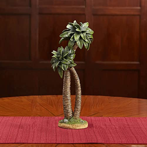 THREE KINGS GIFTS THE ORIGINAL GIFTS OF CHRISTMAS Realistic Palm Tree Polystone Table Top Nativity Figurine - 10 inch Scale
