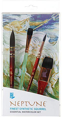 PRINCETON Neptune - Set Essentiel 4 pinceaux pour l'aquarelle