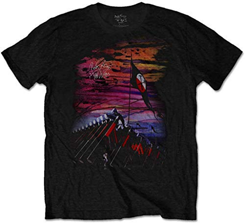 PINK FLOYD 'The Wall Flag & Hammers' T-Shirt (Large) Black