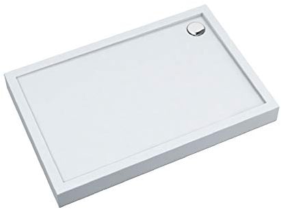 Sellon24® Stabilsound® Receveur de douche en acrylique avec support 12 cm antidérapant 80 x 140 x 12 cm