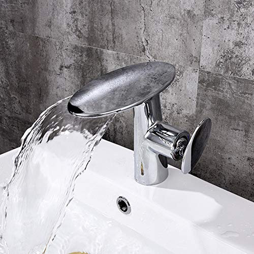 Waschtischarmaturen Bad Becken Wasserhahn Pinsel Gold/Weiß/Schwarz/Chrom Messing Einzigartiges Design Spüle Mischbatterie Heißes Und Kaltes Wasser Wasserfall Becken Wasserhahn