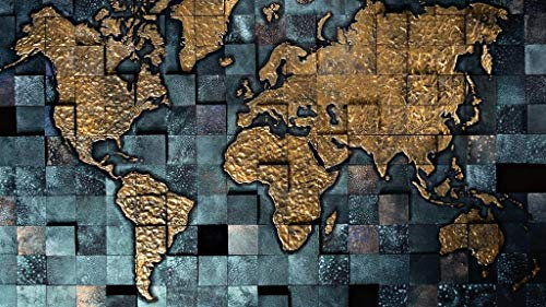 MAIYOUWENG 1500 Teile Jigsaw Puzzle, Puzzel für Erwachsene Holzpuzzle - Weltkarte Kunst Muster - 87 X 57 cm, Schönem Muster für Kinder und Erwachsene