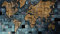 MAIYOUWENG 1500 Teile Jigsaw Puzzle, Puzzel für Erwachsene Holzpuzzle - Weltkarte Kunst Muster - 87 X 57 cm, Schönem Muster für Kinder und Erwachsene
