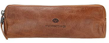 Micmacbags Leder Make Up / Pen Etui Porto Braun