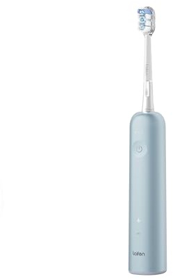 Laifen Wave Elektrische Zahnbürste – Gehäuse aus Aluminium, Tiefenreinigung durch Vibration und Oszillation, 3 Bürstenköpfe, App zur Personalisierung – Blau satiniert