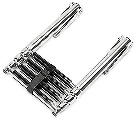 XBSLJ Scale per imbarcazioni Scale telescopiche Scala telescopica in Acciaio Lucido per Yacht a 4 gradini in Acciaio Inossidabile