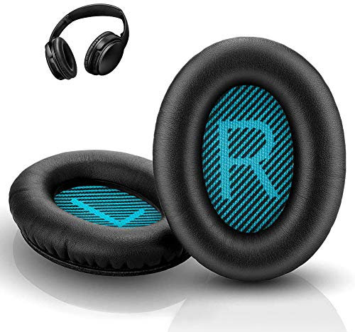 Ersatz Ohrpolster für Bose Quietcomfort 35 Kopfhörer - kompatibel mit QC35 ii QC25 QC15 Ae2 Ae2i Ear Headphones Komfortabel und langlebig (Blau)