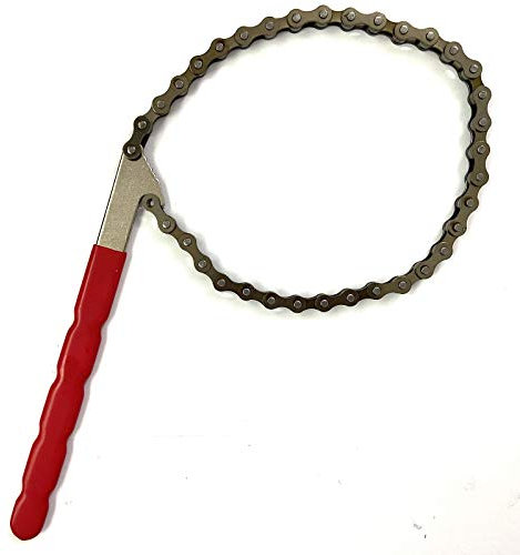 Young Wolf 8'' Automotive Oil Fuel Filter Chain Wrench Pliers Adjustable Removal Remover Ratcheting Pipe Fittings Tools 200-300mm