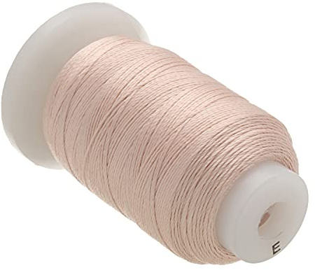 The Beadsmith Pure Silk Cord – Pink, Size E (0.325 mm/0.0128”), 200 Yards (600 ft), 1/2-Ounce Spool