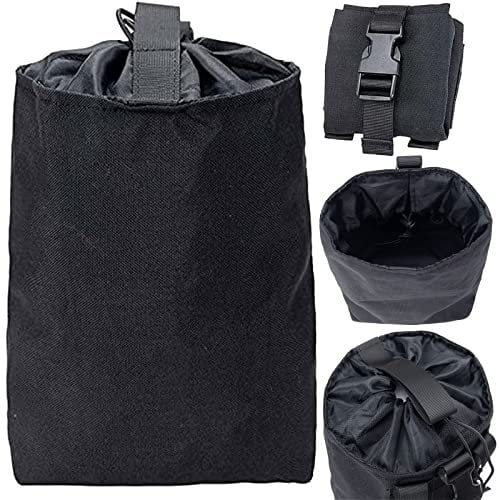 lankai Tactical Molle Dump Pouch, Tactical Falttasche, EDC Gürteltasche Taschen, Magazine Dump Pouch, Für Outdoor, Wandern, Camping, Jagd, Reisen (Schwarz), 21 x 17 x 8 cm