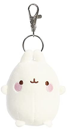 AURORA, Molang 14223 Schlüsselclip, 10,2 cm, Plüschtier, Weiß