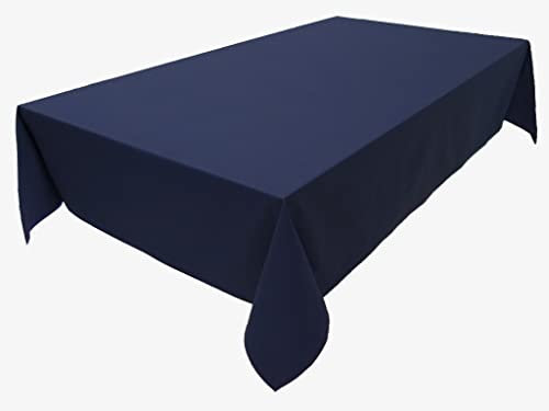 Hochwertige Tischdecke Tischwäsche aus 100% Baumwolle Kollektion Konzept, Farbe & Größe wählbar (Tischdecke - 120x160cm, Marineblau)