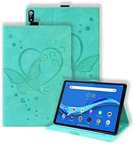 Rosbtib Custodia Lenovo Tab P12 Pro 12.6 Pollici (TB-Q706F/TB-Q706Z), Pelle PU Flip Cover con Funzione di Supporto Slot Schede Modello Tablet Cover per Lenovo Tab P12 Pro - Farfalla Verde