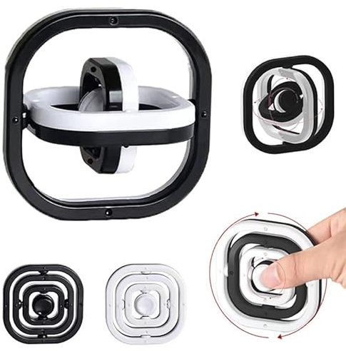 Yeefunjoy Fidget Toy 3D - Infinite Fidget Toys Gift for Kids Adults Elders, Anxiety Relief Killing Time Fidget Toy. Development Toy, black and white 3D Fingertip Toys for ADHD Autism