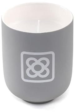 Vela Aromática Vaso Cerámica Gris Panot Barcelona Cera Perfumada Decorativa Ambientador 8 cm