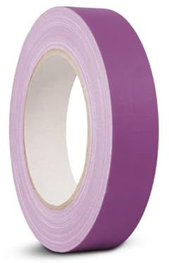 3 nastri in tessuto, 25 mm x 25 m, colore viola, nastro adesivo gaffa opaco e antiriflesso (25 mm x 25 m, viola)