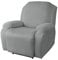 FANSU Stretchhusse für Relaxsessel Komplett Sesselschoner für Recliner Chair, Einfarbig Sesselbezug mit Taschen Wohnzimmer Elastisch Bezug für Fernsehsessel (Grau, 1 Sitzer)