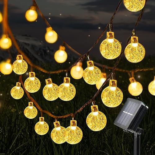 HIQE-FL Lichterkette Außen Solar,Solarlichterkette Außen Wetterfest,12M 100 LED Solar Lichterkette Aussen mit 8 Modi,Solar Lichterkette für Garten,Outdoor Lichterkette Solar,Solar Weihnachten Außen