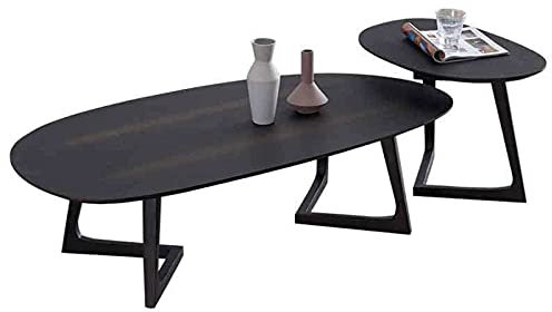 Couchtisch Holz Couchtisch, Walnuss, Sets, 2 in 1 industriellen Couchtischen for Wohnzimmer Easy Montage Beistelltisch